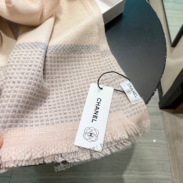 CHANEL爆款女士羊絨圍巾 香奈兒2021專櫃新款雙面披肩圍巾  mmj1180